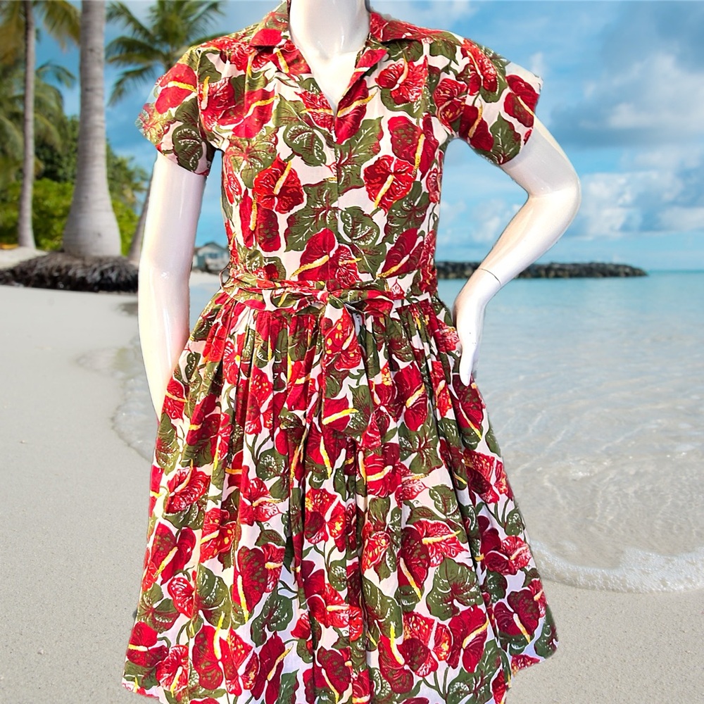 Smitten Kitten Red Anthurium Dress NWT